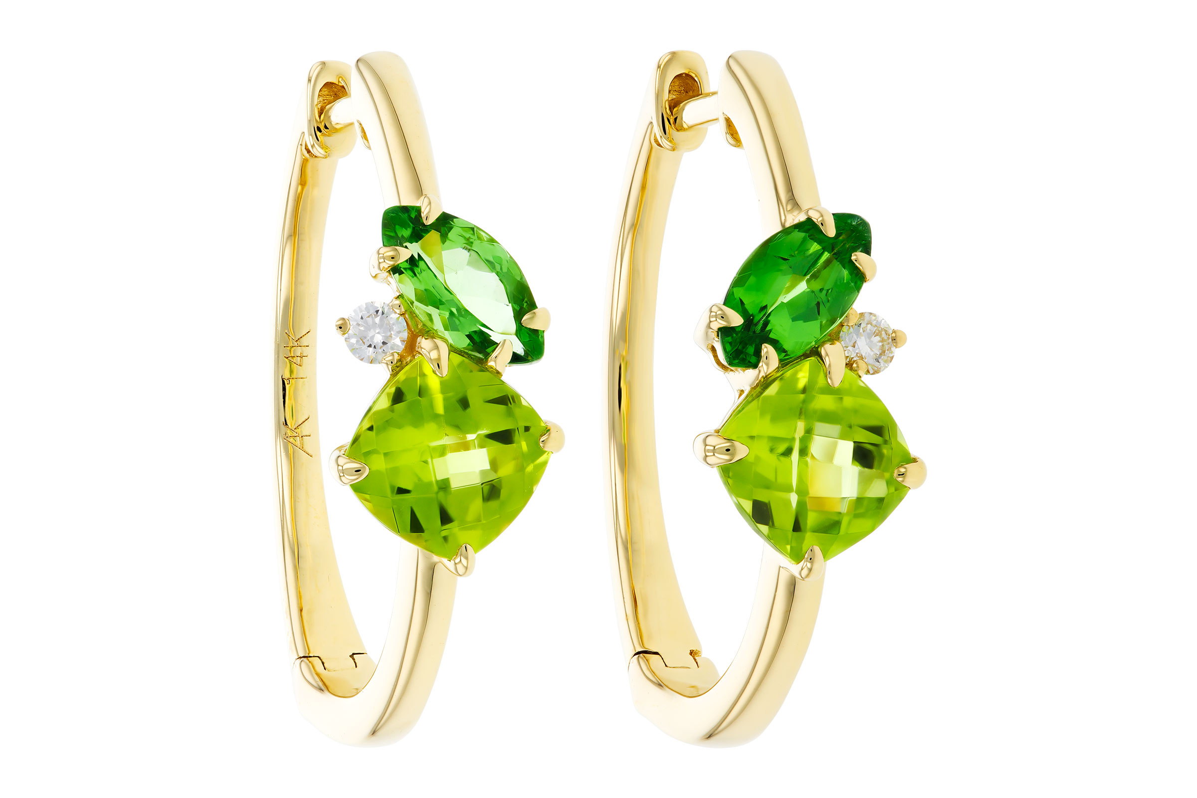 C302-74923: EARRINGS 1.69 TW SEMI-PREC (PER,TSAV) 1.73 TGW