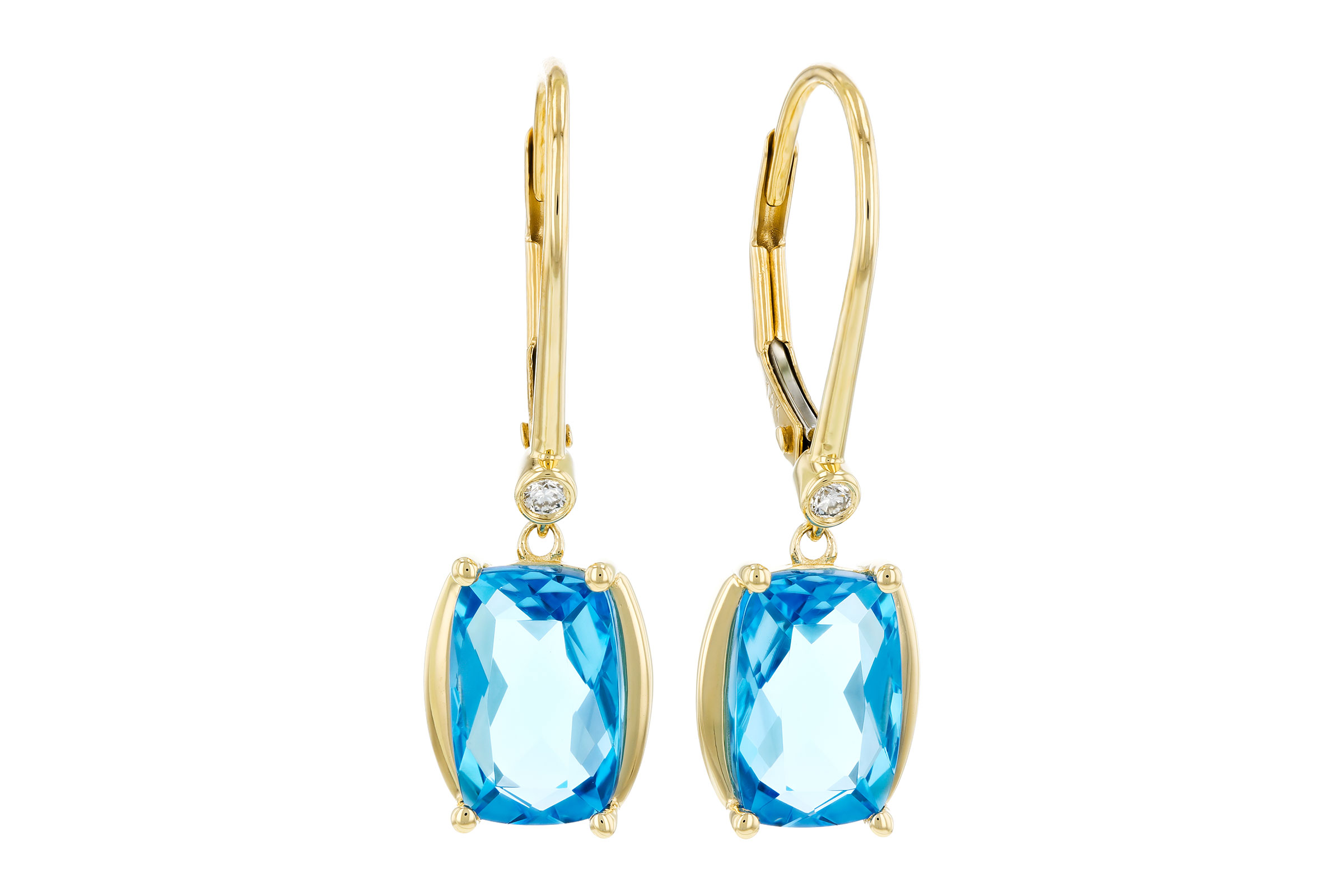 C302-74932: EARRINGS 3.82 TW BLUE TOPAZ 3.85 TGW (9x6MM BT)