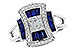 D300-98559: LDS RG .87 TW SAPPHIRE 1.22 TGW