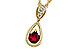 D301-84950: NECKLACE .20 RUBY .26 TGW (4x3 RUBY)