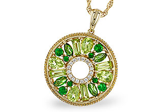 D301-85859: NECKLACE 1.47 SEMI-PREC (PER & GR.GT) 1.52 TGW