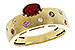 D301-88614: LDS RG .58 MULTI CLR (GAR & PINK SAPP) .66 TGW