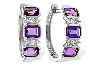 D301-90396: EARRING 1.05 TW AMETHYST 1.16 TGW