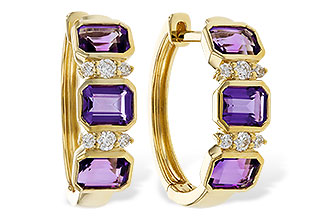D301-90396: EARRING 1.05 TW AMETHYST 1.16 TGW