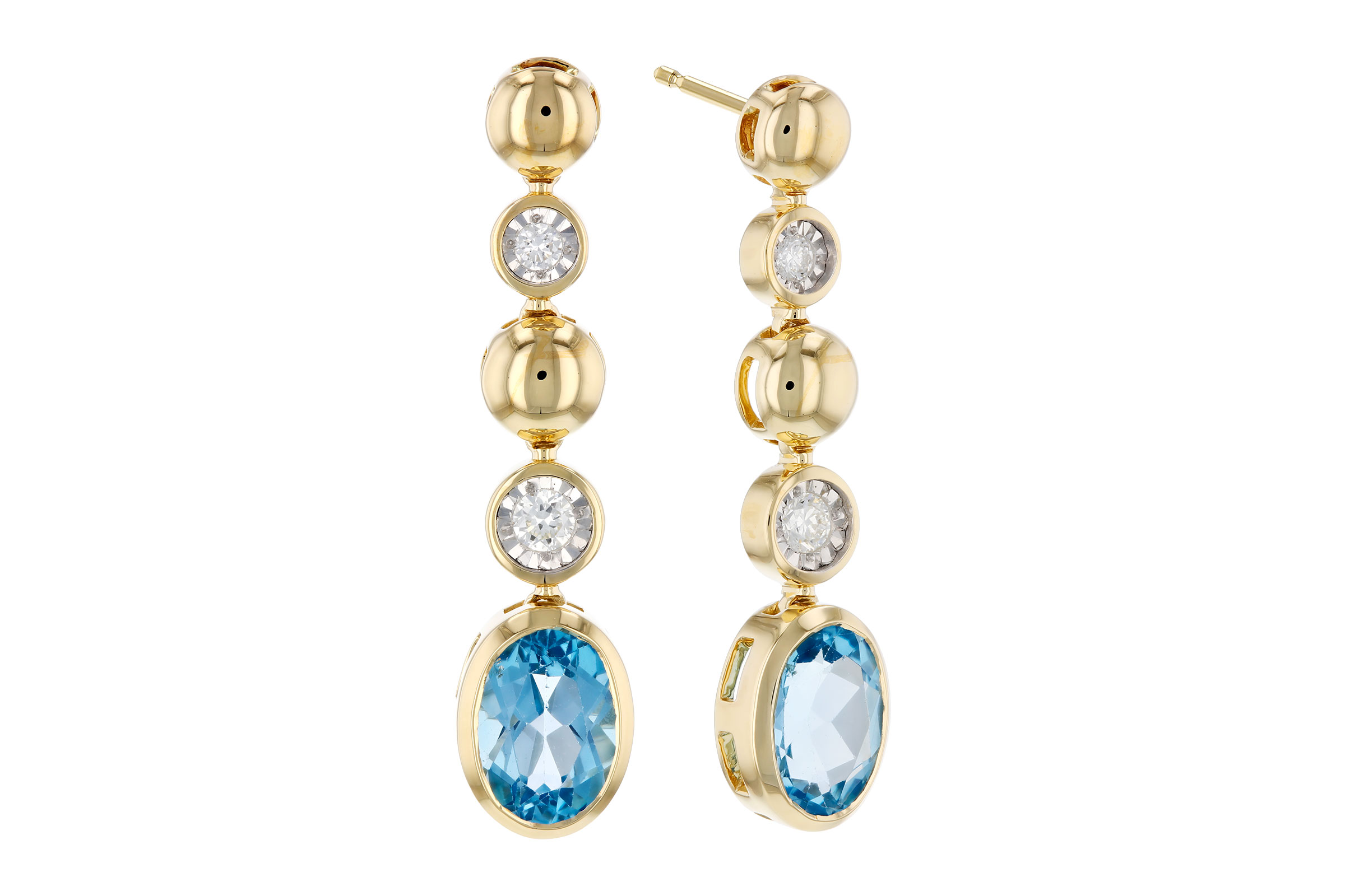 D302-74068: EARRINGS 1.66 TW BLUE TOPAZ 1.76 TGW