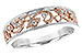 E212-79477: LDS WED RG WG SHANK/ROSE INSERT .05 TW