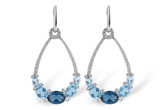 E215-48586: EARR 3.75 BLUE TOPAZ 4.17 TGW