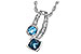 E216-44986: NECKLACE .91 TW BLUE TOPAZ 1.04 TGW