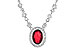 E217-34014: NECK .70 RUBY .94 TGW (17")
