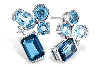 E300-06786: EARR 4.15 BLUE TOPAZ TW 4.19 TGW