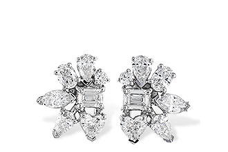 E300-97686: EARRINGS .90 TW FANCY CUT DIAS