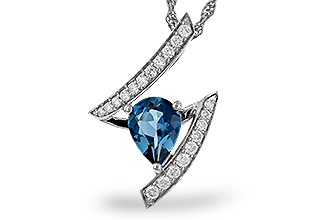 E301-83123: NECK 1.04 LONDON BLUE TOPAZ 1.23 TGW (8x6MM)