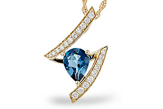 E301-83123: NECK 1.04 LONDON BLUE TOPAZ 1.23 TGW (8x6MM)