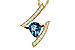 E301-83123: NECK 1.04 LONDON BLUE TOPAZ 1.23 TGW (8x6MM)