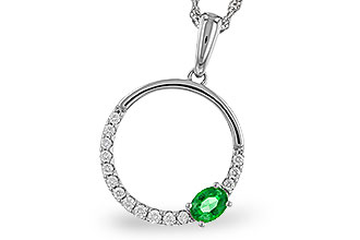 E301-84932: NECKLACE .19 EMERALD .34 TGW