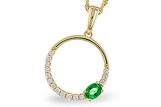 E301-84932: NECKLACE .19 EMERALD .34 TGW