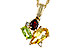 E301-84941: NECKLACE .79 SEMI PREC (CIT,PER,GAR) .82 TGW