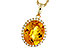 E301-84968: NECKLACE 3.85 CITRINE 4.07 TGW (12x10MM OV)