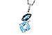 E301-85823: NECKLACE 2.37 TW BLUE TOPAZ 2.40 TGW