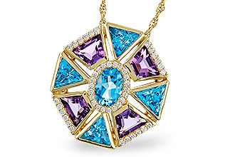 E301-85859: NECKLACE 4.47 SEMI-PREC (BT & AMY) 4.65 TGW