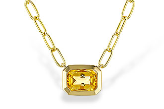 E301-87705: NECKLACE .86 CITRINE (18")
