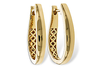 E301-87714: GOLD EARRINGS (22MM)