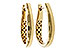 E301-87714: GOLD EARRINGS (22MM)
