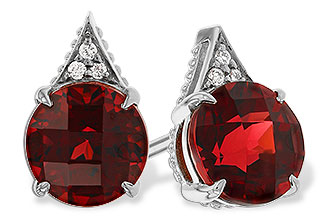 E301-88568: EARR 2.08 TW GARNET 2.10 TGW (6MM RD)