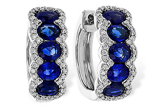 E301-89459: EARRINGS 2.32 TW SAPPHIRE 2.57 TGW