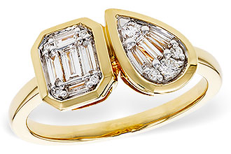 E301-89523: LDS DIA RG .17 TW BAGUETTE .25 TW