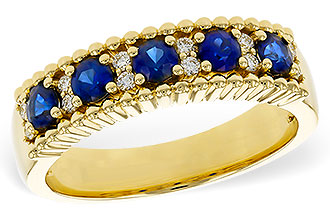 E301-90432: LDS WED RG .64 TW SAPPHIRE .76 TGW