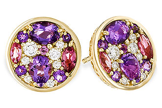 E301-90450: EARR .82 TW SEMI-PRECIOUS (P.TOUR, AMY) .98 TGW