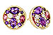E301-90450: EARR .82 TW SEMI-PRECIOUS (P.TOUR, AMY) .98 TGW