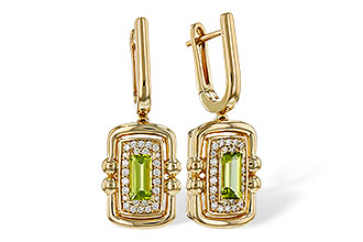 E302-73141: EARRINGS .71 TW PERIDOT .88 TGW (6x3MM PER)