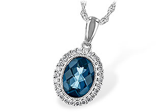 F216-37650: NECK 1.28 LONDON BLUE TOPAZ 1.41 TGW