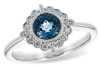 F216-37668: LDS RG .93 BLUE TOPAZ 1.05 TGW