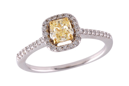 F300-00395: LDR .77 FANCY LGT YELL DIA .95 TW (GIA1279297180)