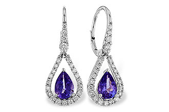 F301-83132: EARR 1.48 TW TANZANITE 1.98 TGW (7x5 PEAR)