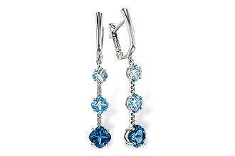 F301-83159: EARRINGS 2.41 TW BLUE TOPAZ 2.45 TGW