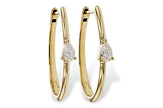 F301-84041: EARRINGS .45 TW PEAR DIAMONDS