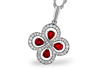 F301-84050: NECKLACE .68 RUBY TW .96 TGW