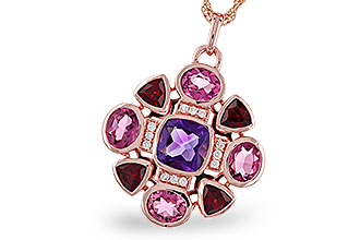 F301-84914: NECKLACE 2.76 SEMI-PREC (AM,GT,PT) 2.82 TGW