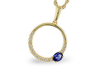 F301-84923: NECKLACE .28 SAPPHIRE .43 TGW
