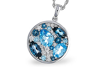 F301-85850: NECKLACE 2.31 TW BLUE TOPAZ 2.48 TGW