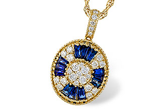 F301-88623: NECKLACE .56 TW SAPPHIRE .80 TGW