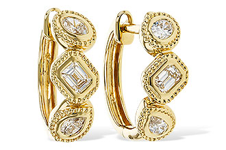 F301-89532: EARRINGS .42 TW FANCY CUT DIAS