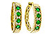 F301-90450: EARRINGS .33 TW EMERALD .45 TGW