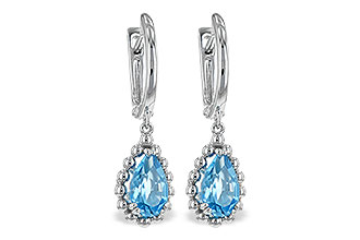 G216-40441: EARRING BLUE TOPAZ 1.70 TW