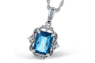 G300-03123: NECK 1.68 LONDON BLUE TOPAZ 1.73 TGW (8x6MM LBT)