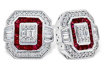 G300-91295: EARR .58 TW RUBY .96 TGW